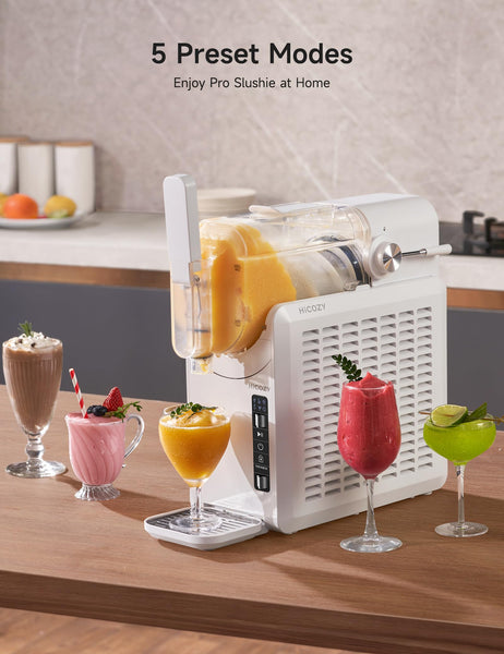 HiCOZY F1 Slushie Machine, Professional Frozen Drink Maker, Slushy Machine for Home, No Ice Needed, Self-Cleaning, 5 Presets for Milkshakes, Cocktail, Frappes, and More