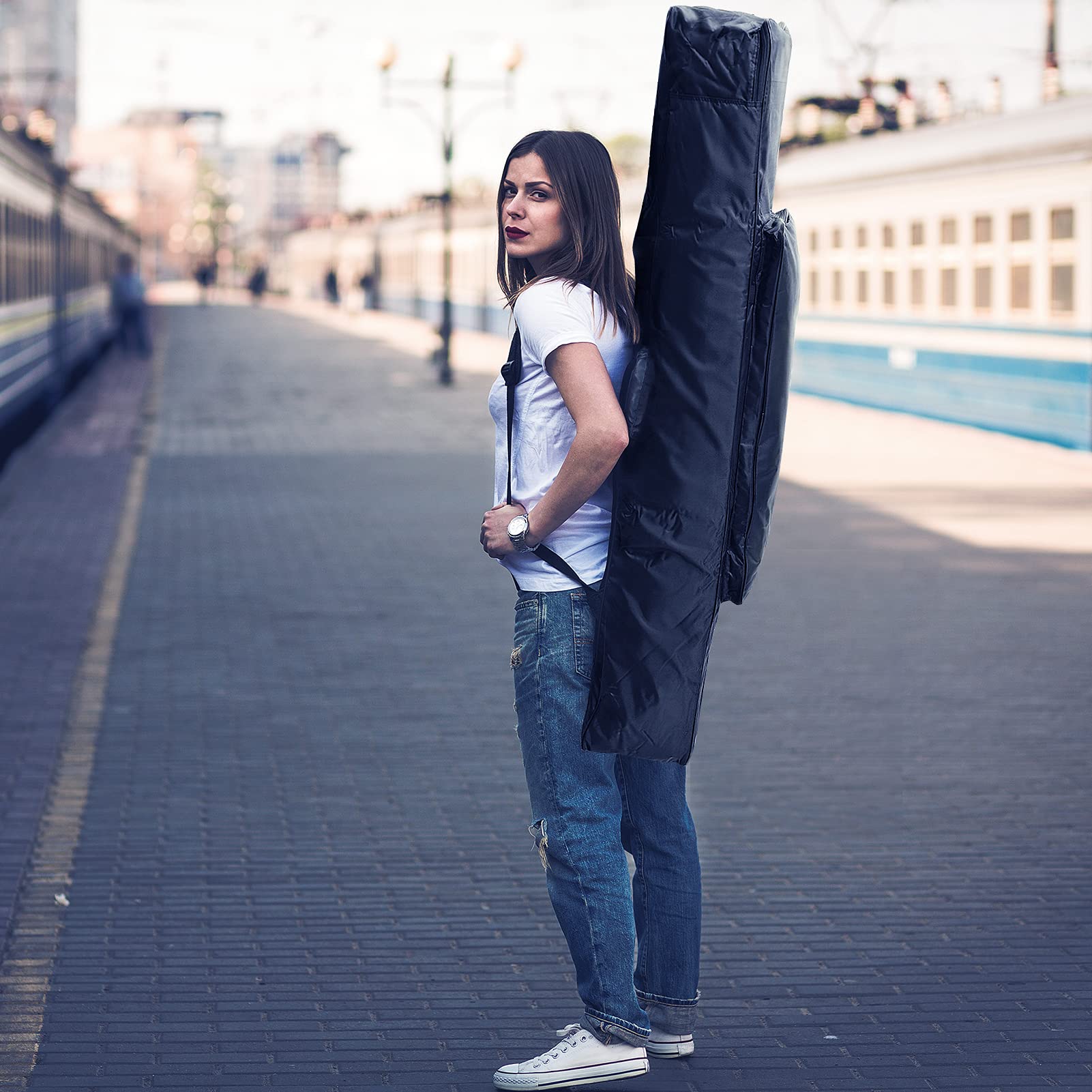 Donner Digital Piano Keyboard Weighted 88 Keys with Piano Stand, Beginner Home Electric Piano with Furniture Stand and Triple Pedal, DEP-20 Real Piano Touch