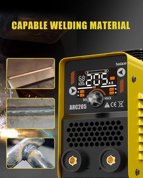 haxiaoer ARC Welder Machine 240V Full Kit - 140A 10 Welding Rods 2 in 1 MMA Lift TIG IGBT Stick Welder with Strap Digital Smart LCD Display Inverter Welding Machine Hot Start ARC Force VRD