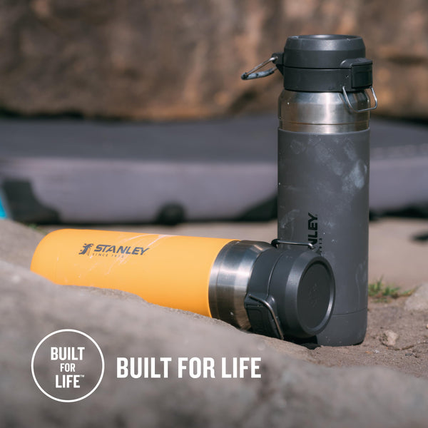 STANLEY Quick Flip Stainless Steel Water Bottle 0.47L - Keeps Cold For 7 Hours - Leakproof - BPA-Free Thermal Flask - Dishwasher Safe - Cup Holder Compatible