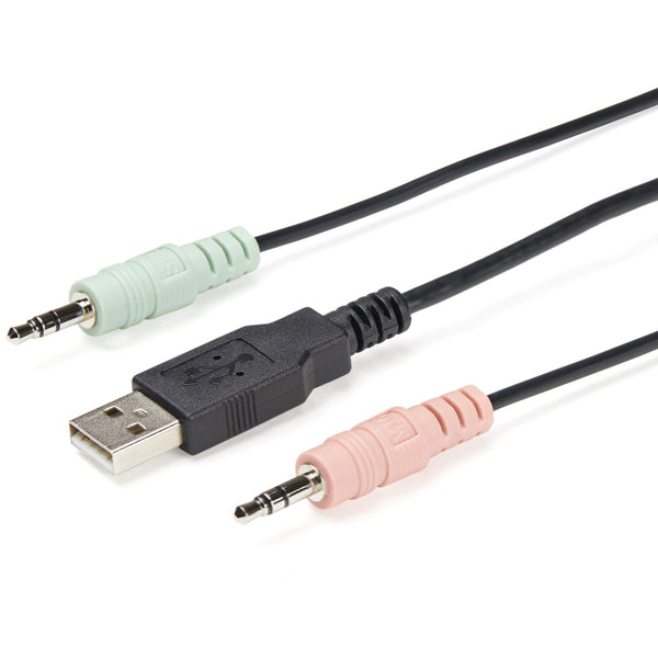 StarTech.com 2-Port Dual-Monitor DisplayPort Cable KVM Switch, 4K 60Hz, Compact KVM with 5ft/1.5m USB-A/DisplayPort/Audio Integrated Cables, Bus Powered, Remote/Hotkey Switching (C2-DD46-UA2-CBL-KVM)