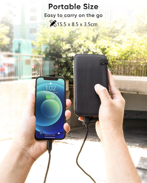 A ADDTOP Solar Charger Power Bank - 25000mAh Fast Charging Portable Charger with 4 Solar Panels Solar Cell Phone Charger External Battery Pack for Phone Tablet Orange