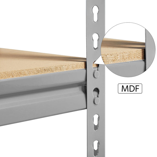 Yaheetech 5 Tier Garage Shelving Units, Heavy Duty Racking shelves, 150KG Per Shelf/750KG Capacity, 70cmx30cmx150cm（LxWxH,Dark Gray