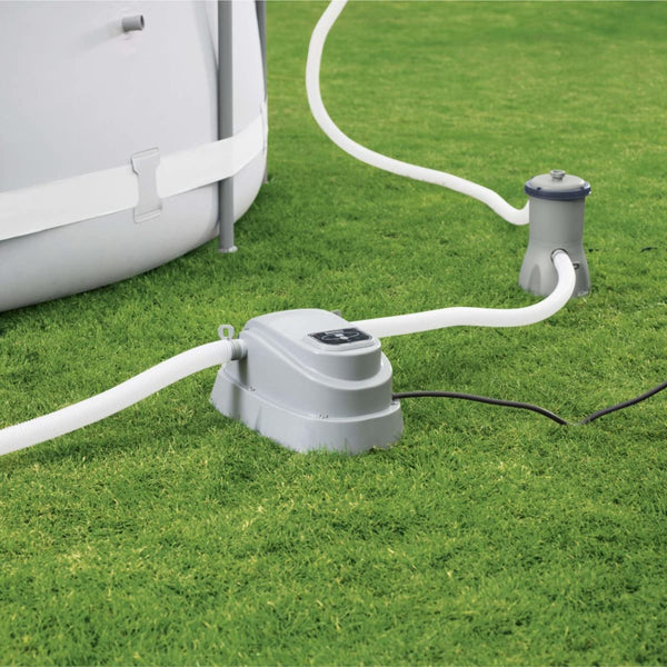 Bestway Pool Heater for Above Ground Pools, Suitable for 15ft Swimming Pools, Grey