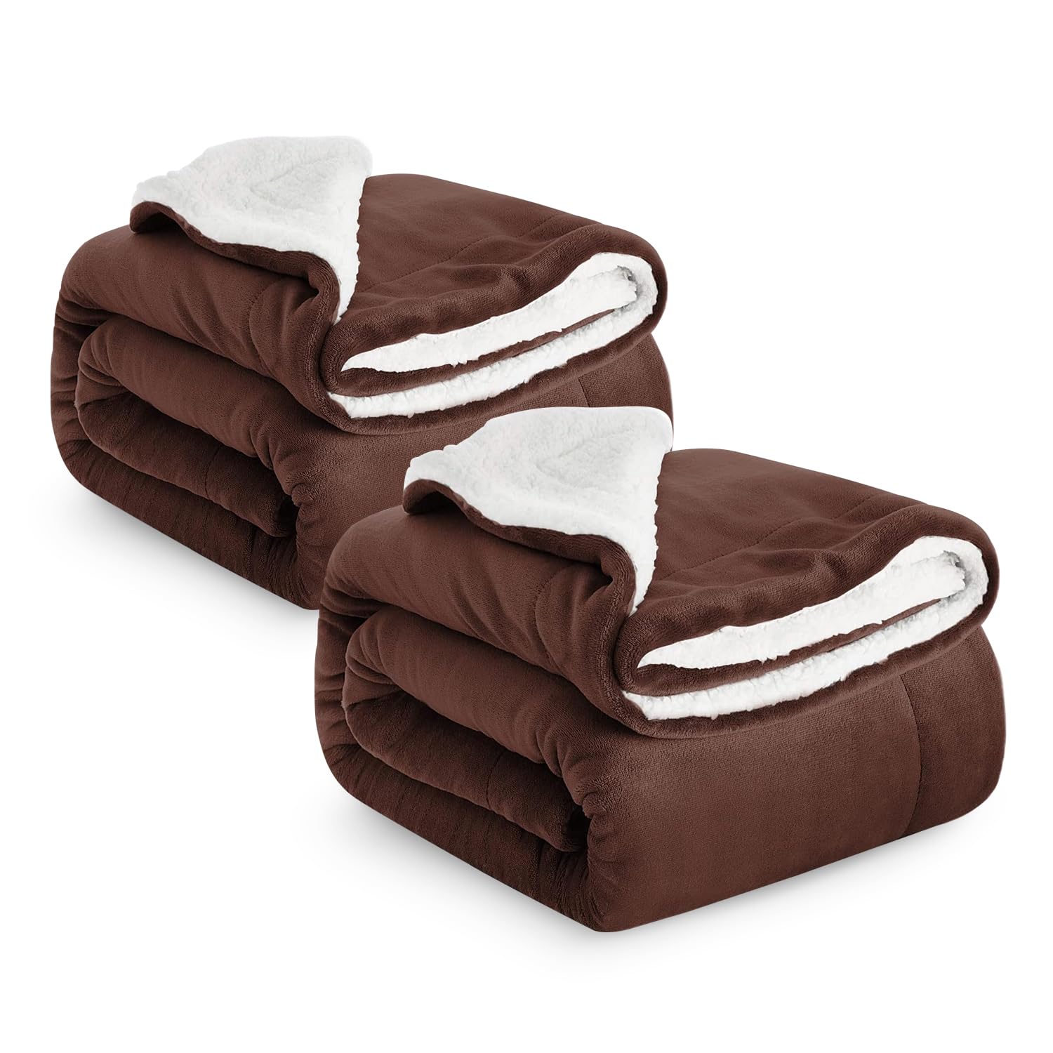 Imperial Rooms Sherpa Fleece Blanket Bed Throws Blankets For Sofas Soft Fluffy Thick Blanket Reversible Microfiber Throw (Silver, Single (130 x 150 Cm))