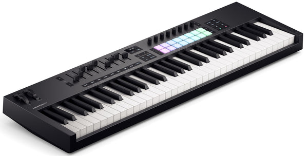 Novation Launchkey Mini 25 [MK4] — Portable 25 Mini-Key, USB, MIDI Keyboard Controller with DAW Integration. Chord Mode, Scale Mode, Drum Pads, and Arpeggiator. Includes Music Creation Software Bundle