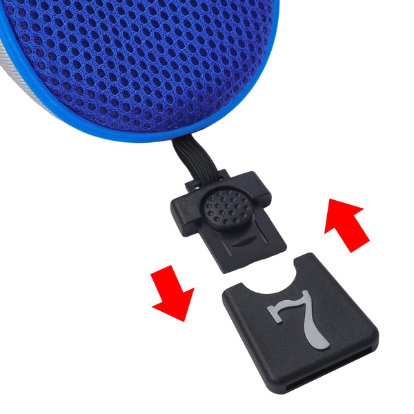 Andux 5pcs/Set Golf 460cc Driver Fairway Wood Club Head Covers Long Neck Black/Blue