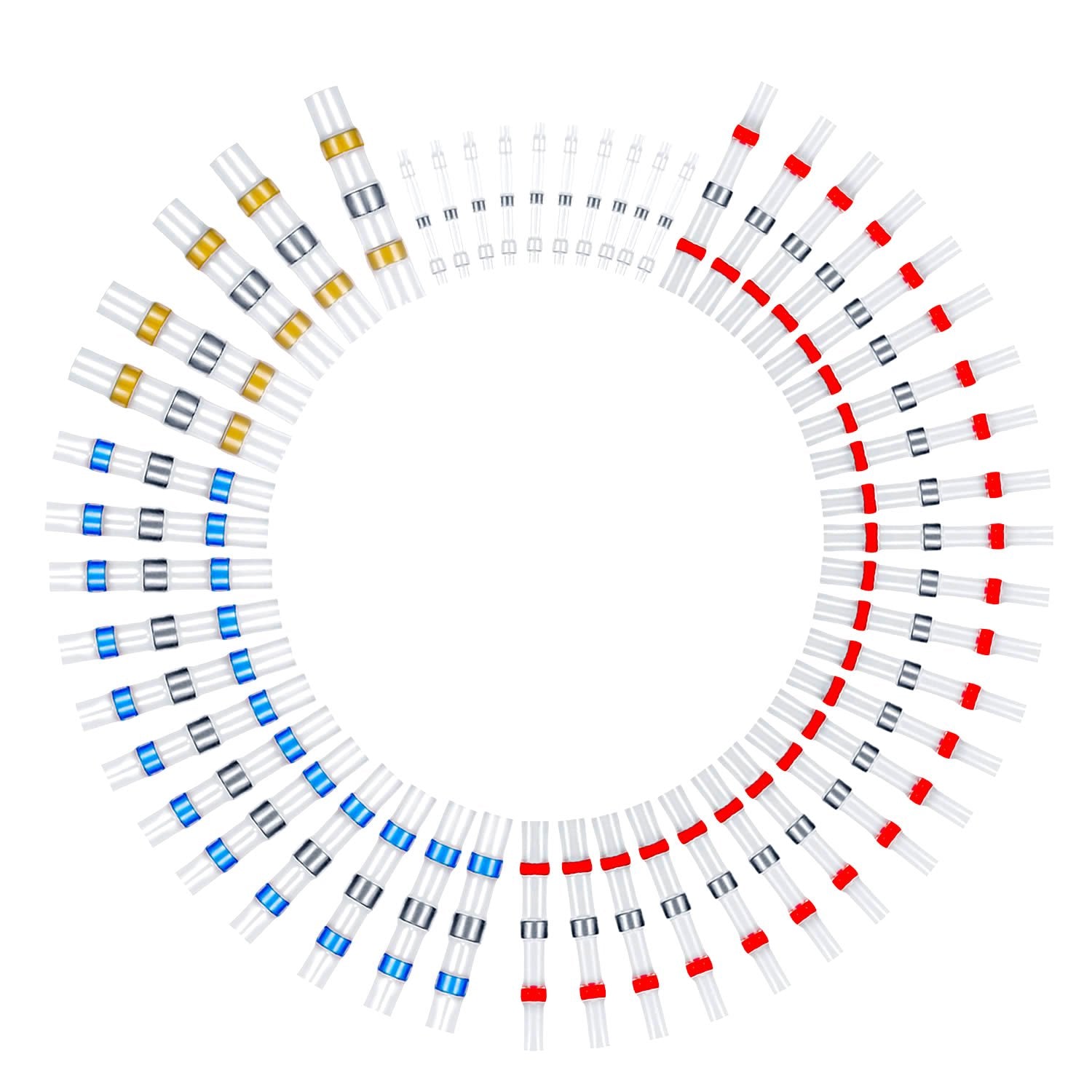 Kuject Heat-Shrink Tubing Set - 200 Pieces, Waterproof & Crimp Connector for Automotive, Marine & Boat