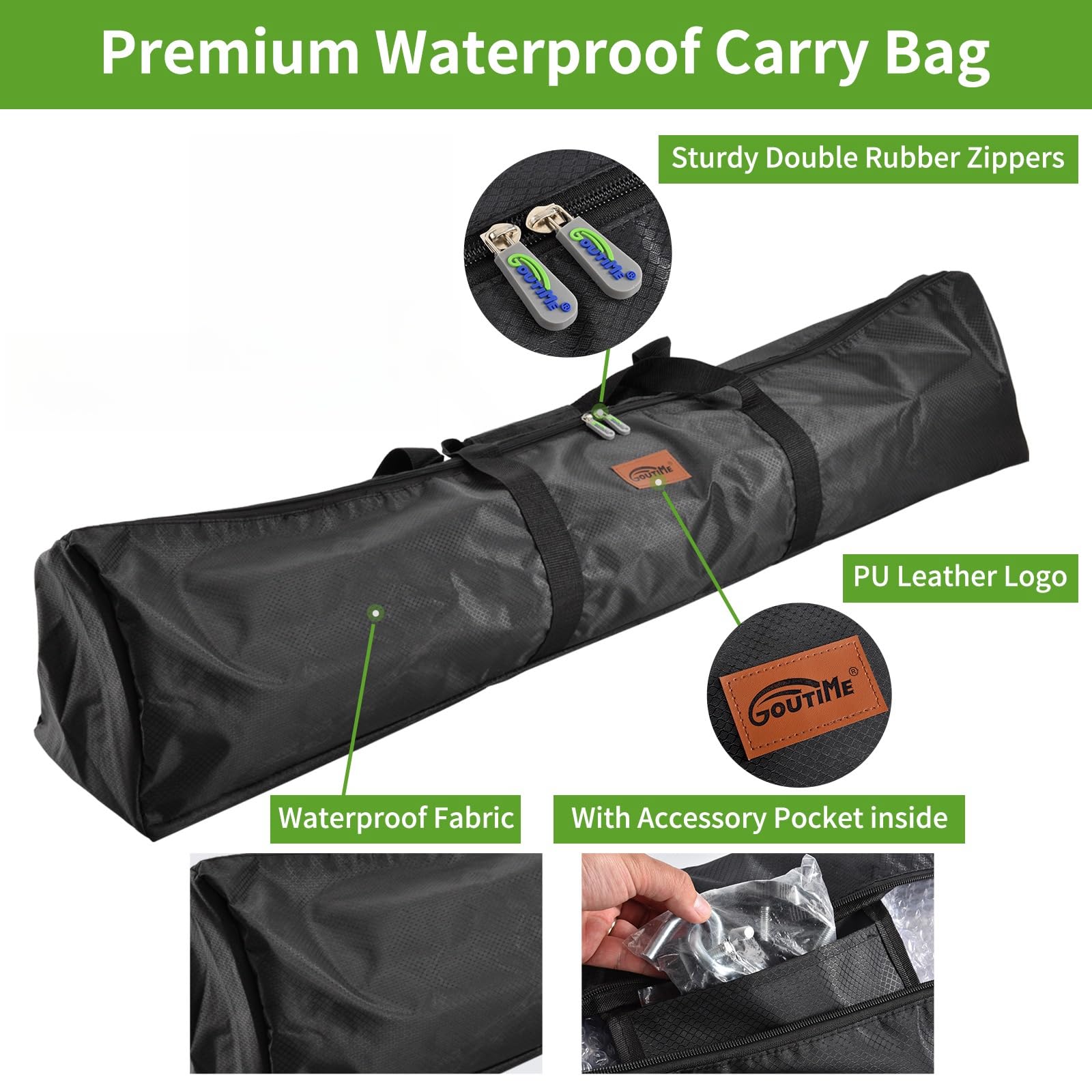 Goutime 9Ft Double Hammock with Stand,550 lbs Capacity, Includes Portable Carrying Bag Perfect for Indoor Outdoor Patio, Deck, Yard,Balcony