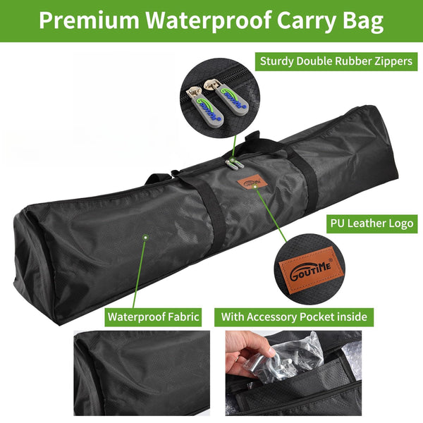 Goutime 9Ft Double Hammock with Stand,550 lbs Capacity, Includes Portable Carrying Bag Perfect for Indoor Outdoor Patio, Deck, Yard,Balcony