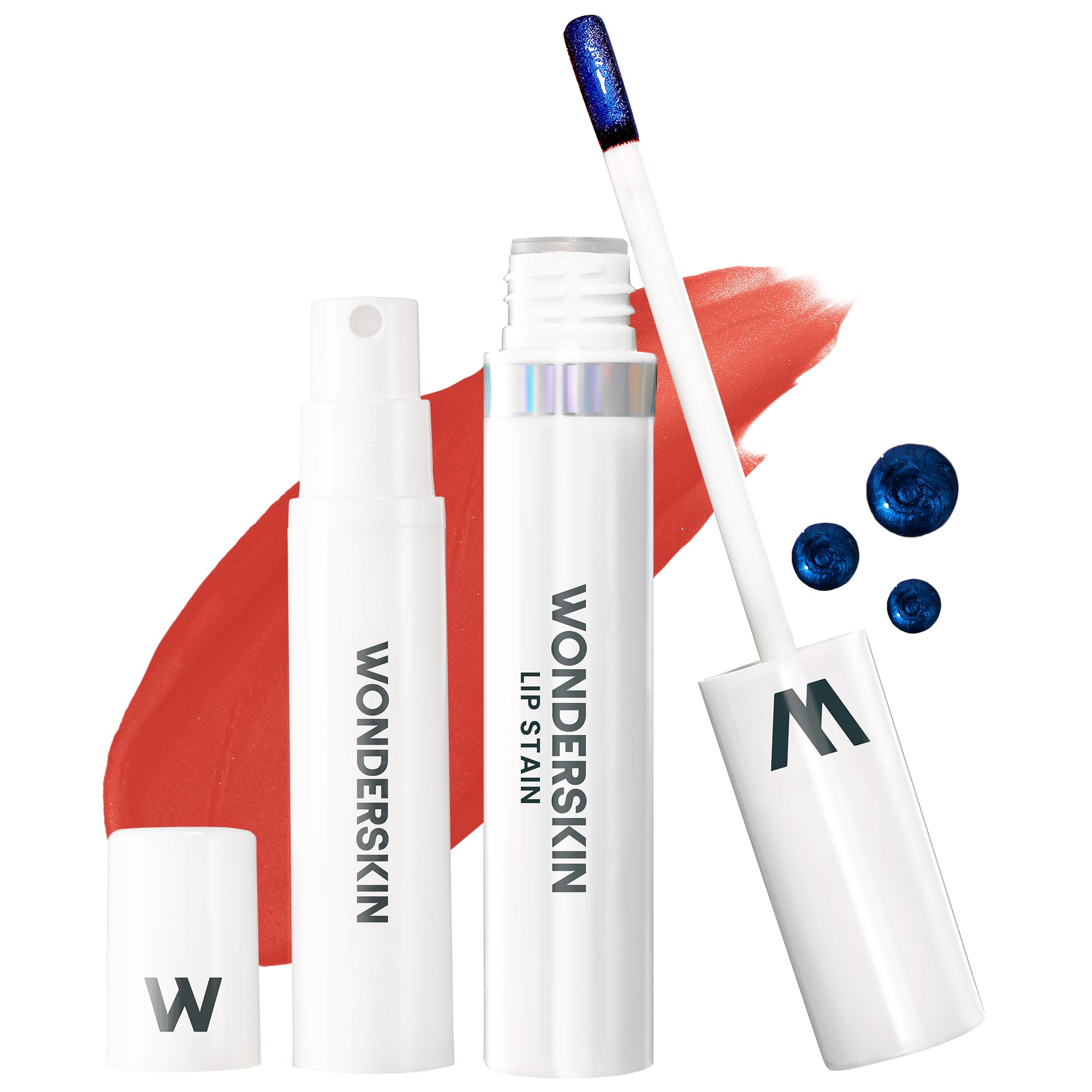 Wonderskin Wonder Blading All Day Lip Stain Peel Off Masque and Reveal Kit - Long Lasting, Waterproof Nude Lip Tint, Transfer Proof Natural Makeup Stain Kit (Whimsical)