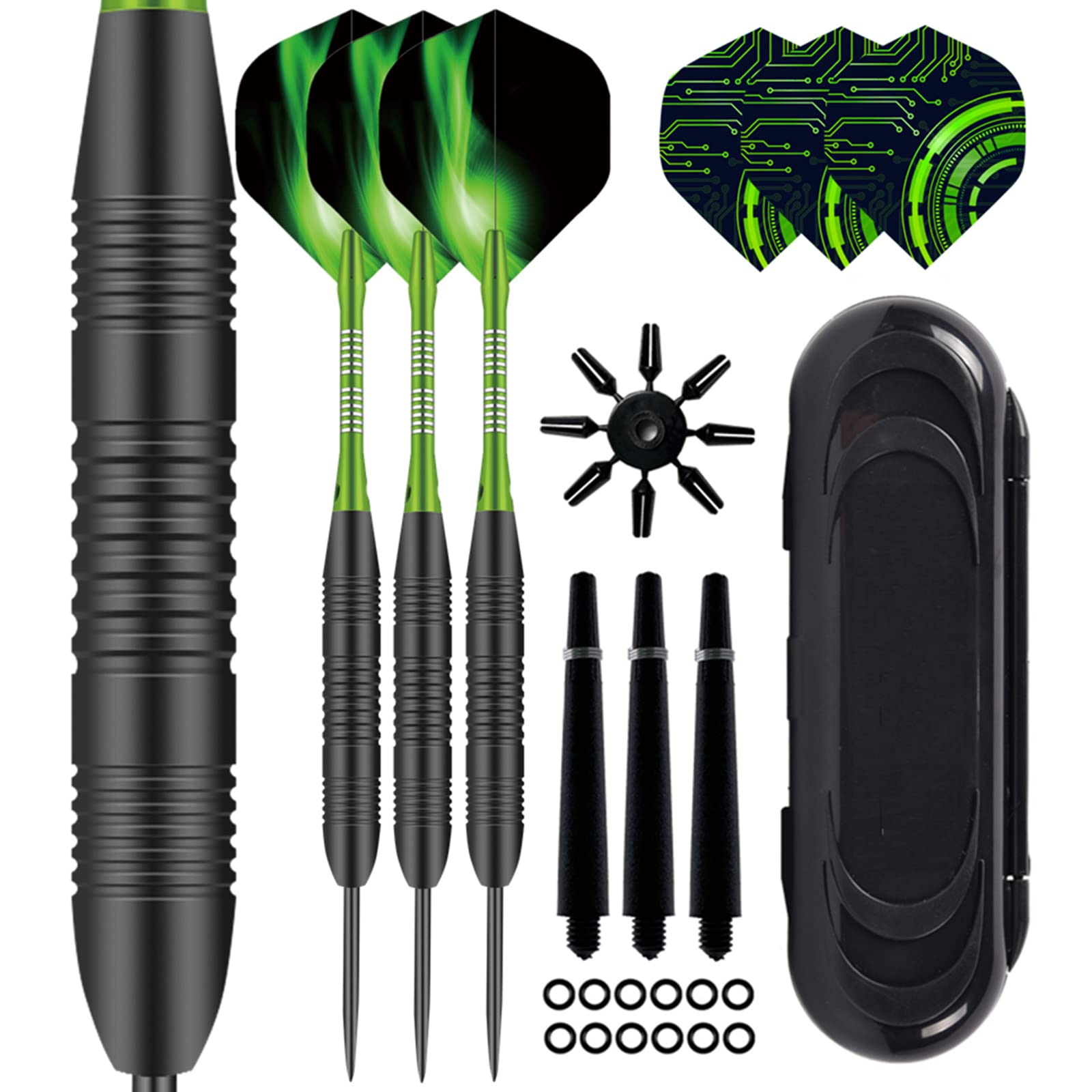 Steel Tip Darts Set,3 Pack Professional Dart with Aluminum Shafts and Darts Case