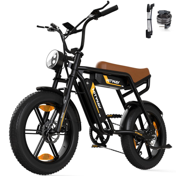 HITWAY Electric Bicycle, 20 * 4.0 inch Off-Road EBIKE for Adults with 250W Motor and 48V 15Ah/2 * 48V13Ah Battery, 7 Speed Snow Bike range 45-150 km