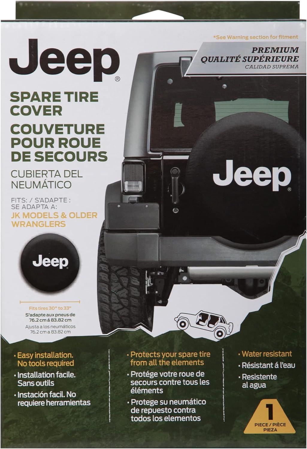 Plasticolor 000793R01 Jeep Premium Spare Tire Cover