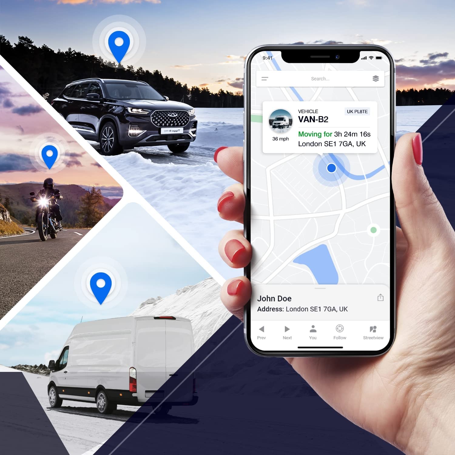 REWIRE SECURITY DB1 Lite GLONASS/GSM GPS Vehicle Tracker – Portable Real-Time Locator for Car, Truck, Van | Easy Install | Automatic Alerts | Covers 120+ countries | Low-Cost Monthly Subscription
