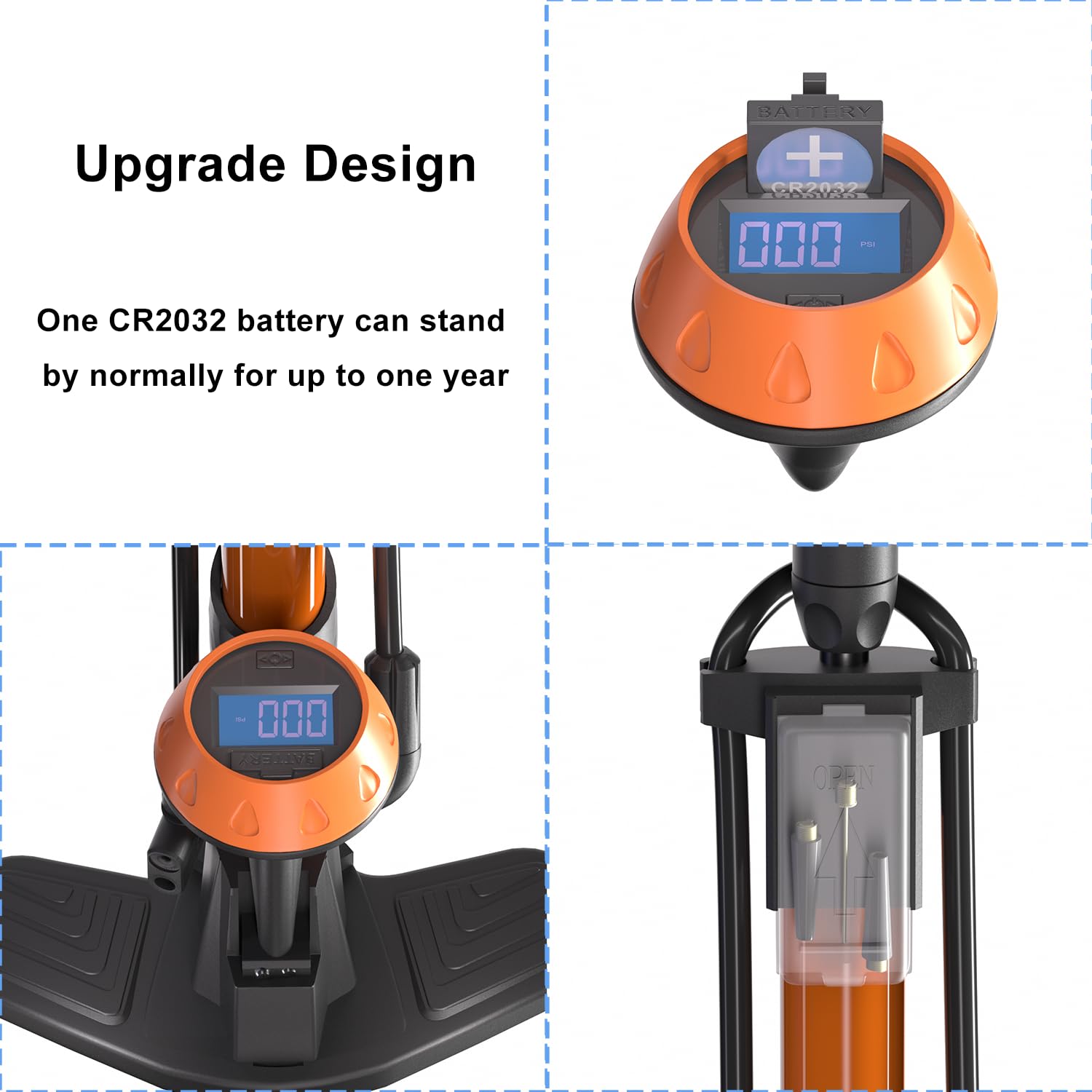 GOBKO Bike Pump Bicycle Floor Pump with Gauge, Bicycle Pumps with Presta and Schrader tire Pump multifunctional Air Pump for Road Bike MTB Sports Balls Pump High Pressure 160Psi &11Bar