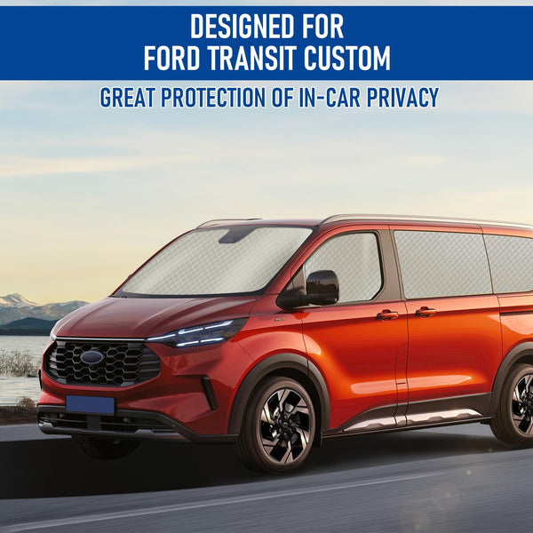 MaxAwe 8Pcs Internal Thermal Blind Set Fits for VW T5/T6 LWB, Luxury Sunshade Wrap Cover Kit, Window Front Screen Cover, Summer Uv Sun Blind & Winter Insulation Cover for VW Campervans & Motorhome