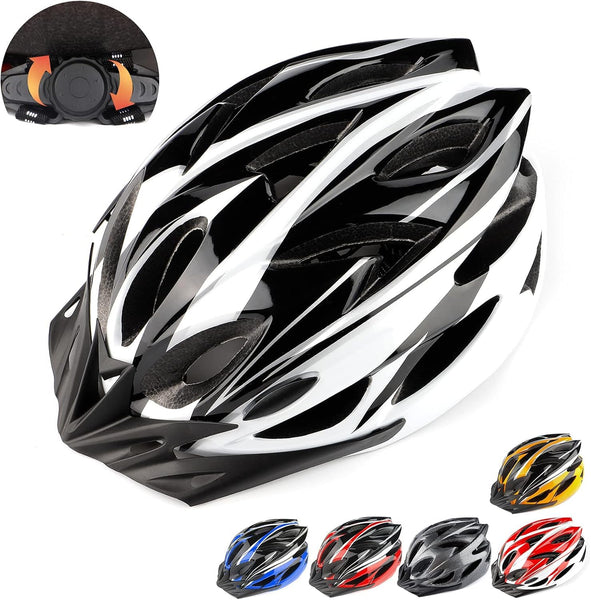 RaMokey Cycle Helmet, Lightweight Bicycle Helmet, Adjustable Mountain & Road Bike Helmets for Adults, 18 Vents with Adjustable Strap & Detachable Visor for Mens Womens(Head Sizes 58-62cm)