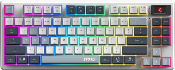 MSI Vigor GK71 Sonic Mechanical Gaming Keyboard (UK Layout) - MSI Sonic Red Switches (Linear), Ergonomic Keycaps, Anti-slip Base, Per-key RGB Mystic Light, USB 2.0 - Full-Sized