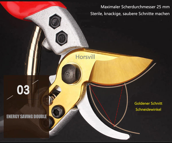 Horsvill Pruning Secateurs, Japanese Floral Scissors, Garden Shears for Gardening Heavy Duty, Pruner Scissors Gardening Tools, Tree Branches Cutter