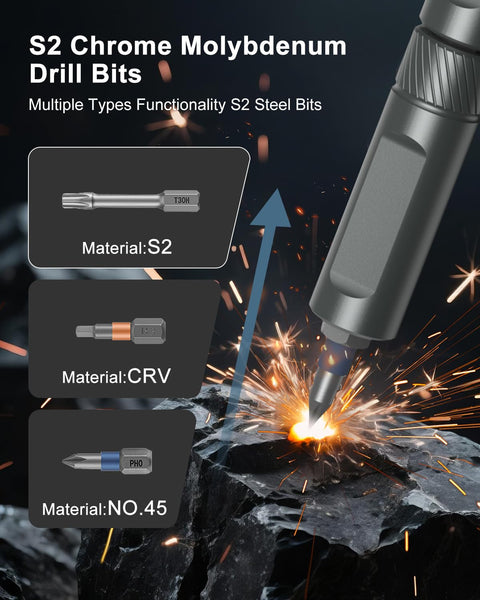 Ankilo 24 in 1 Magnetic Screwdriver Set, DIY Ratchet Screwdriver Set with Rotatable Ratchet Handle, Repair Tool Kit, Small Ratchet Set in case for Furniture Computer Bicycle, Best Gift for Father Day