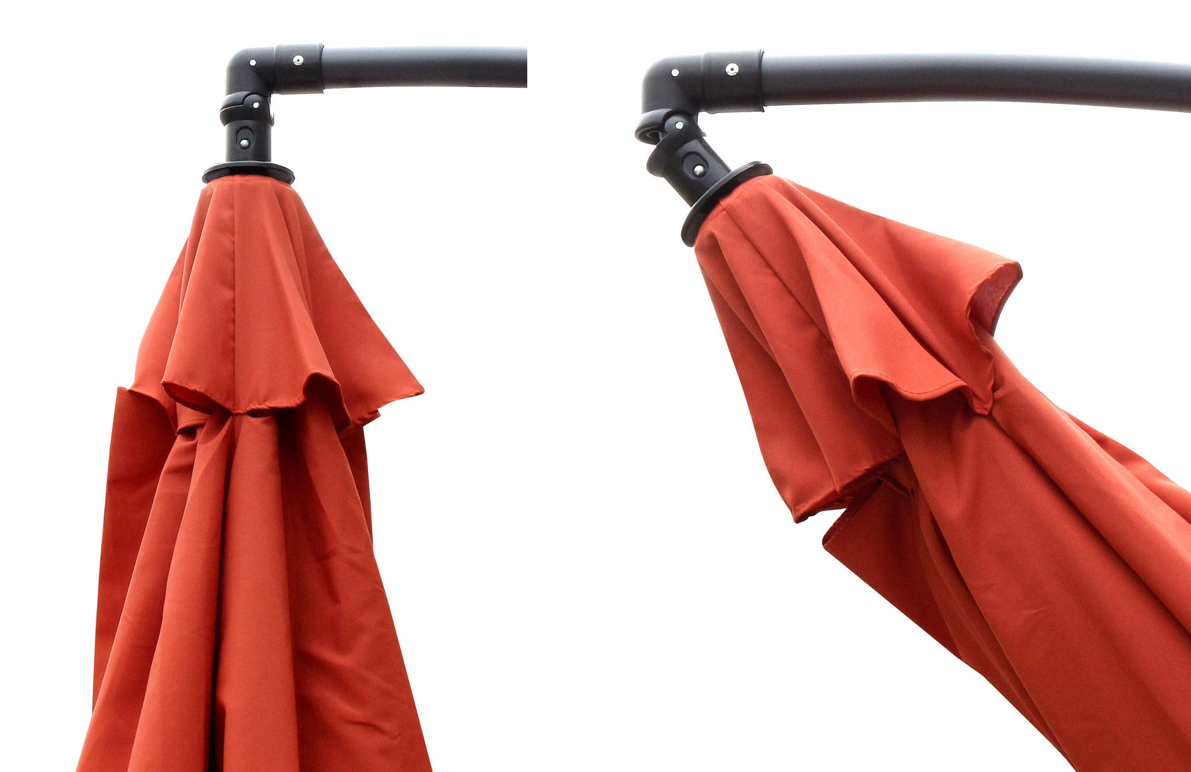 All Seasons Gazebos Ross James premium garden parasol umbrella with crank handle including base weight (Green)