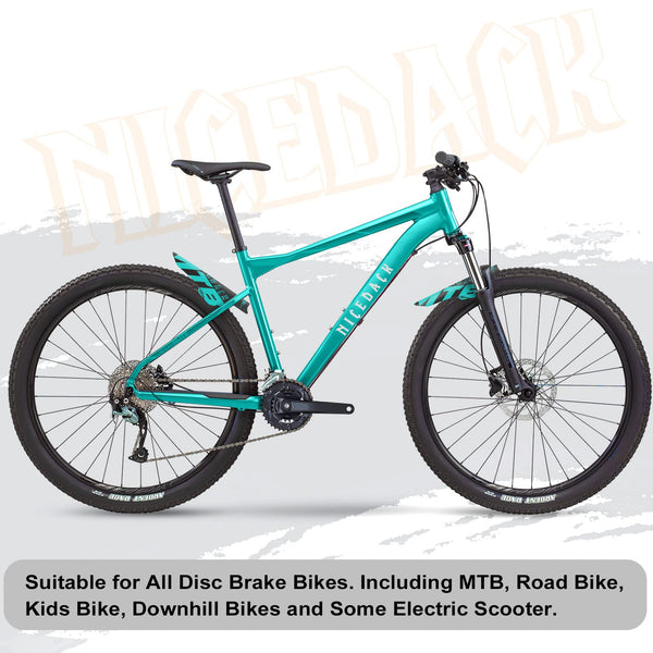 NICEDACK Mudguards Mountain Bike, 2 Pieces Mudguard Fit 20-29 Inch MTB Mudguard Front and Rear Compatible Bicycle Splash Guard