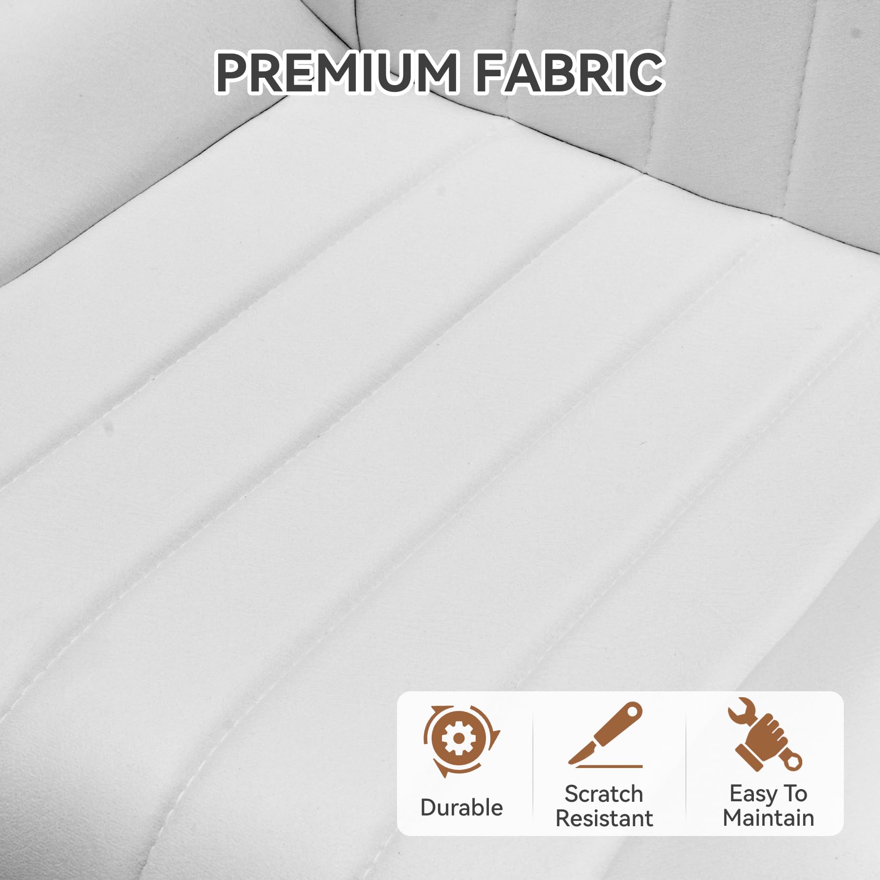 Hawthyhome Dining Chairs Set of 4 |Upholstered Chairs with 10cm Thick Seat Cushion •Upholstered Fabric Dining Chair •Kitchen Chair with Backrest •Modern Armchairs with Metal Legs •Dark Grey