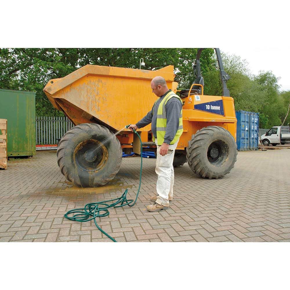 Draper 30m Garden Watering Hose and Spray Gun Kit | Reinforced with Polyester Yarn 12 mm Hose Pipe | 2mm Thickness Heavy Duty PVC Gardening Hose |