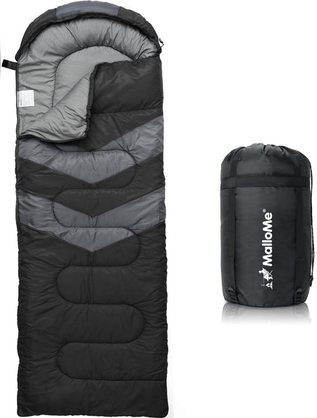 MalloMe Sleeping Bags for Adults & Kids Sleeping Bag 3-4 Season - Ultralight Backpacking Sleeping Bag Cold Weather & Warm, Lightweight Compact, Single Adult Girls Boys Winter Sleep Camping Accessories