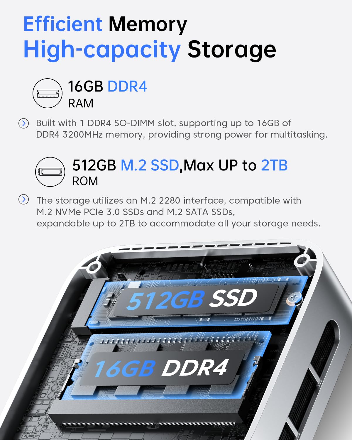 T8Plus Mini PC, 12th Gen Intel Alder Lake N95 (up to 3.40Ghz), 8GB DDR4 256GB M.2 SSD Mini Desktop PC with Dual Ethernet/4K HDMI*3, 2,4/5 G WiFi,BT4.2 for home theatre/office/school