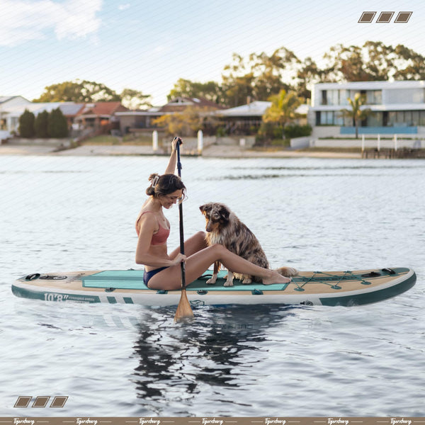 TIGERXBANG Paddle Board, 10.8' Stand Up Paddleboarding with Premium Complete Inflatable SUP Accessories, Extra Wide Paddleboards for Adults & Kids-Pandora Collection