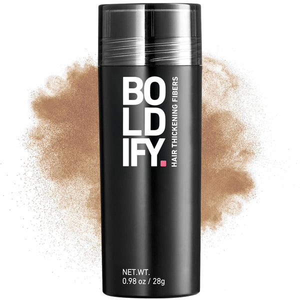 BOLDIFY Hair Fibres (56g) - Fill In Thinning and Fine Hair for an Instantly Fuller, Thicker Look - 14 Shades for Women and Men - Medium Brown