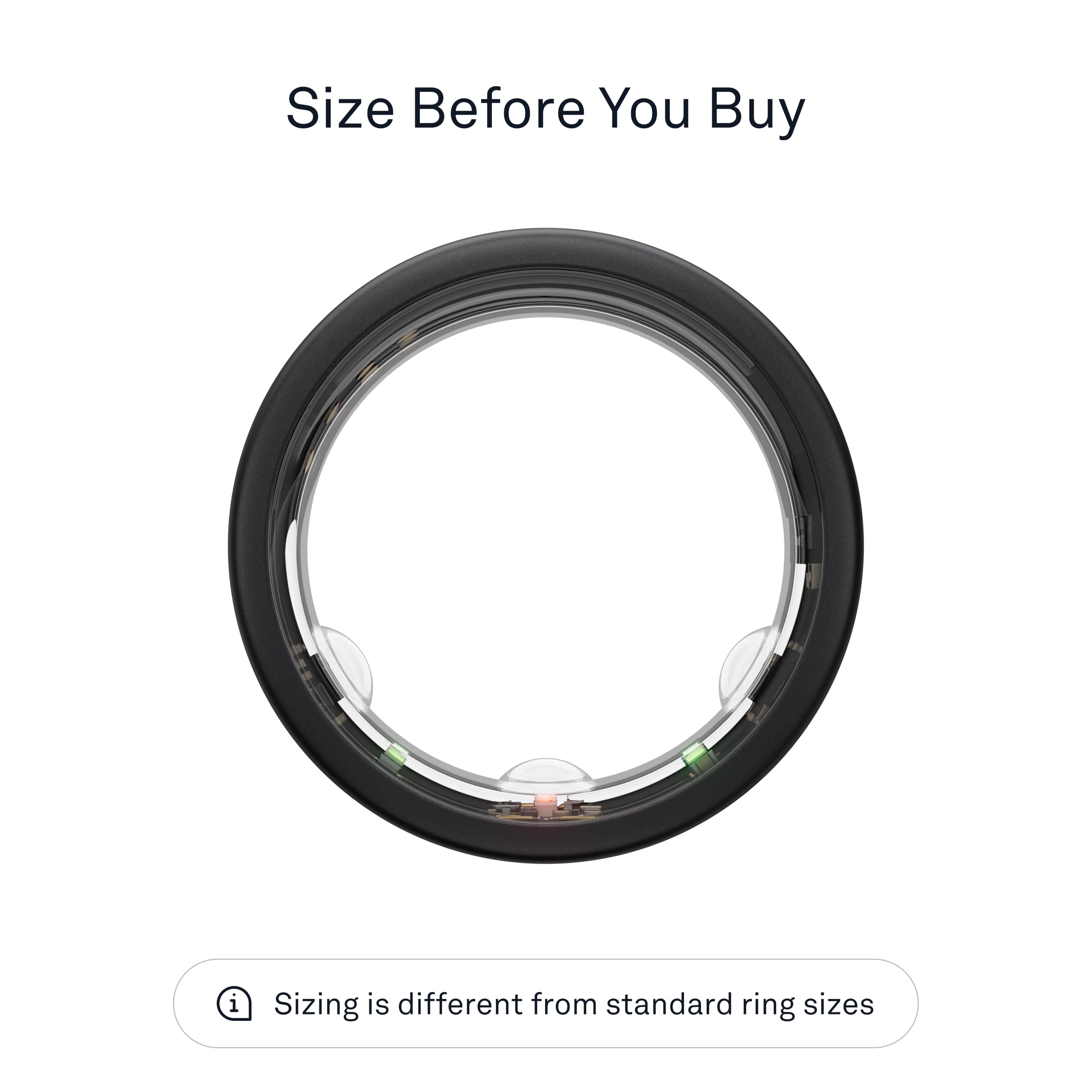 Oura Gen3 Horizon Smart Ring - Size 12, Brushed Titanium | Sleep, Heart Rate and Fitness Tracking Wearable - Up to 7 Day Battery Life - iOS/Android Compatible - Size First with Oura Sizing Kit