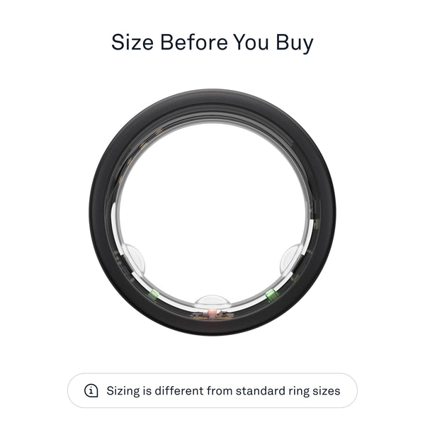 Oura Gen3 Horizon Smart Ring - Size 12, Brushed Titanium | Sleep, Heart Rate and Fitness Tracking Wearable - Up to 7 Day Battery Life - iOS/Android Compatible - Size First with Oura Sizing Kit
