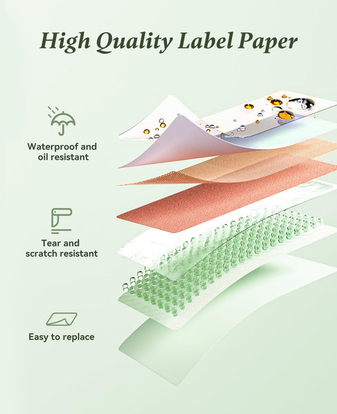 NIIMBOT Label Maker Machine, D110 Upgraded Version Sticker Printer Maker with 1 Roll White Starter Label Paper, Thermal Label Printer for School Office Home Organization