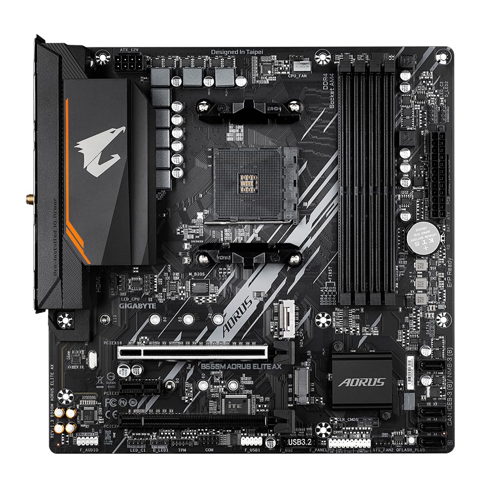 Gigabyte B550 AORUS ELITE V2 Motherboard - Supports AMD Ryzen 5000 Series AM4 CPUs, 12+2 Phases Digital Twin Power Design, up to 4733MHz DDR4 (OC), 2xPCIe 3.0 M.2, 2.5GbE LAN, USB 3.2 Gen1