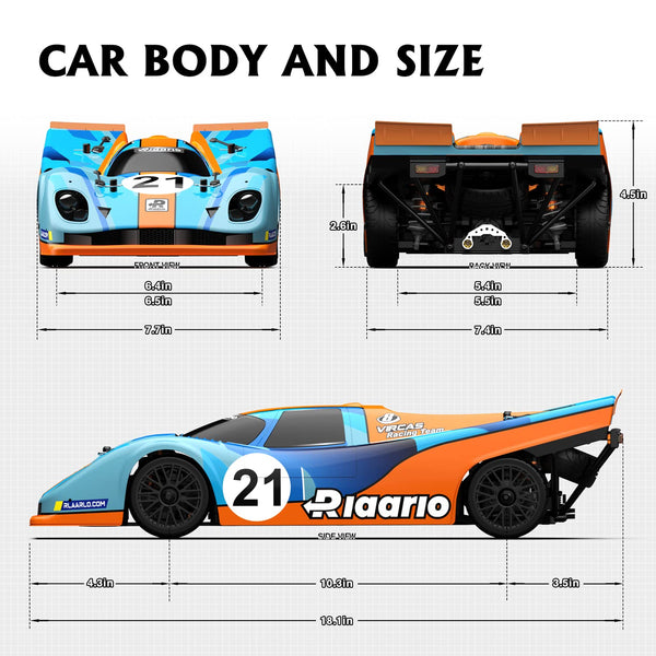 AMORIL 1/10 RTR Brushless Fast RC Cars for Adults,Max 50mph Hobby Electric Off-Road Monster Truck,Waterproof High Speed RC Car 4WD Remote Control Car with 3S Lipo,Green