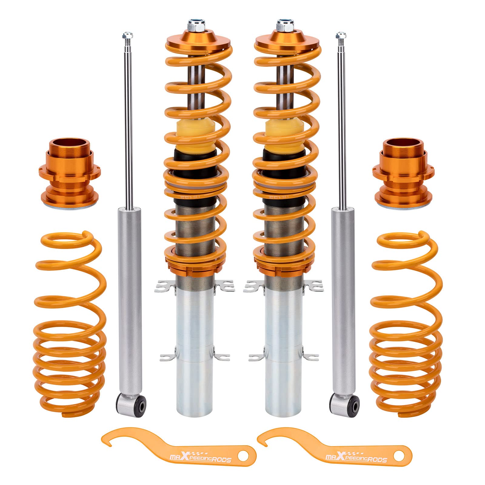 maXpeedingrods Coilovers Lowering Suspension Kits for VW Golf4/for Seat Leon 1M1/for VW New Beetle (9C1, 1C1) - Golden