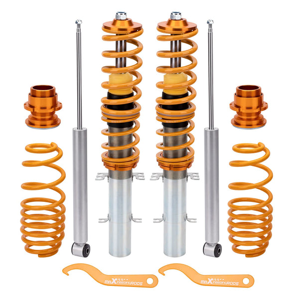 maXpeedingrods Coilovers Lowering Suspension Kits for VW Golf4/for Seat Leon 1M1/for VW New Beetle (9C1, 1C1) - Golden