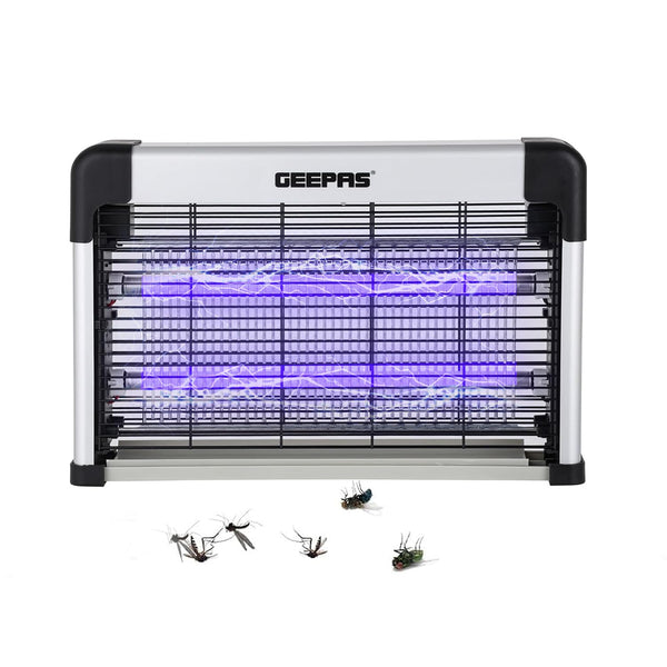 Geepas Electric Fly Killer & Bug Zapper | Powerful UV Light Indoor Insect Trap for Flies, Mosquitoes, Wasps | 50M² Coverage | Odourless & Low Noise | Plug-in Eco-Friendly Pest Control 20W