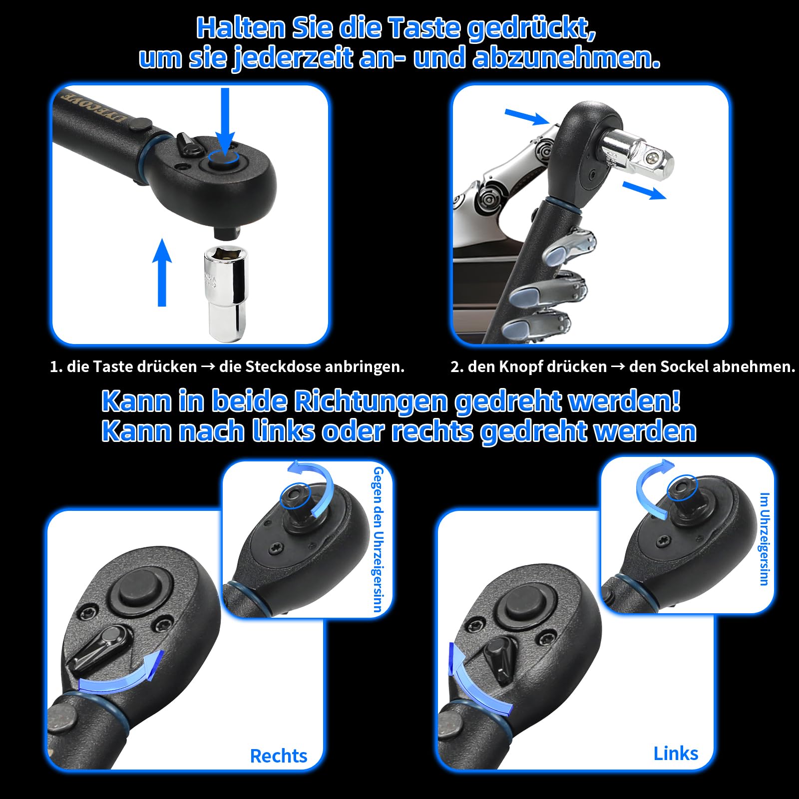 Torque Wrench 1/4 Bike Torque Wrench 1-25nm Torque Wrench Set 63ps with 100mm Extension bar and Socket