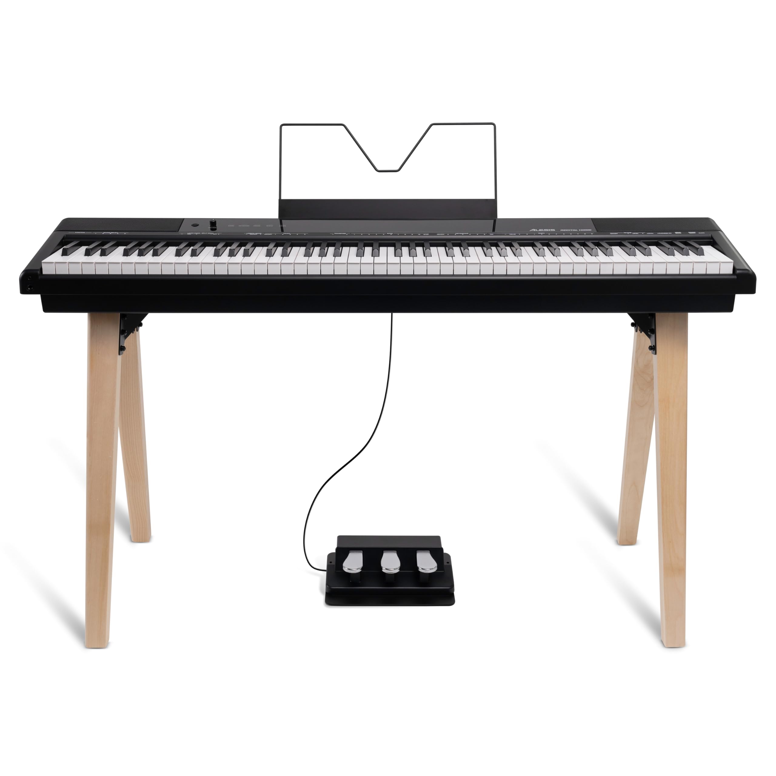 Alesis Recital Home Digital Piano with 88 Hammer Action Weighted Keys, Stand, Pedals and Lessons, Turquoise