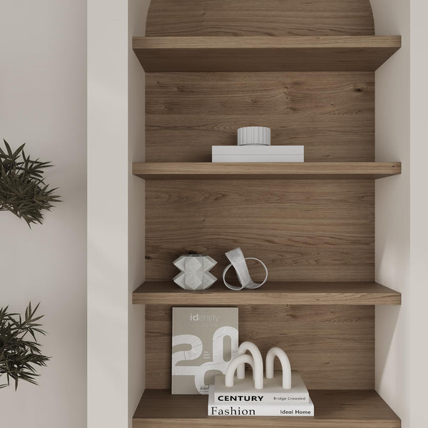 JSEVEM 40CM×3M Air Guide Design Extra Thick Beige Light Brown Wood Wallpaper Peel and Stick Waterproof Brown Wood Contact Paper Vinyl Self Adhesive Matte Textured Furniture Sticker for Kitchen Cabinet