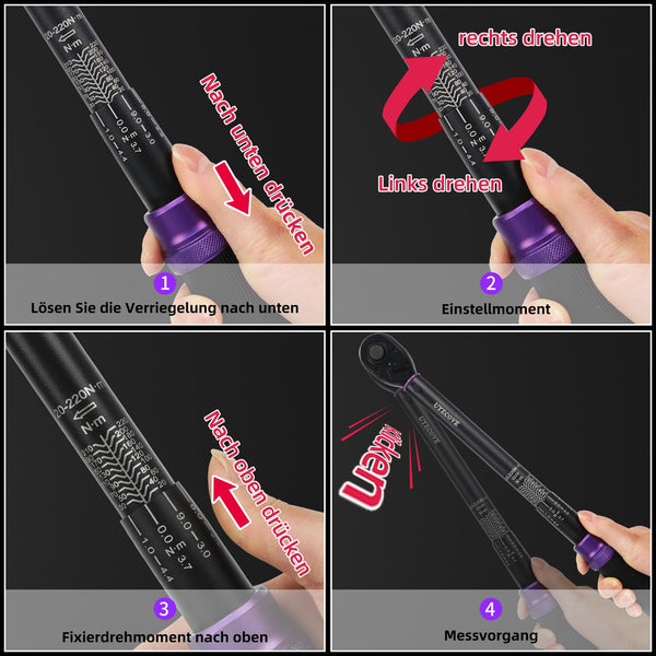 Torque Wrench 1/4 Bike Torque Wrench 1-25nm Torque Wrench Set 63ps with 100mm Extension bar and Socket