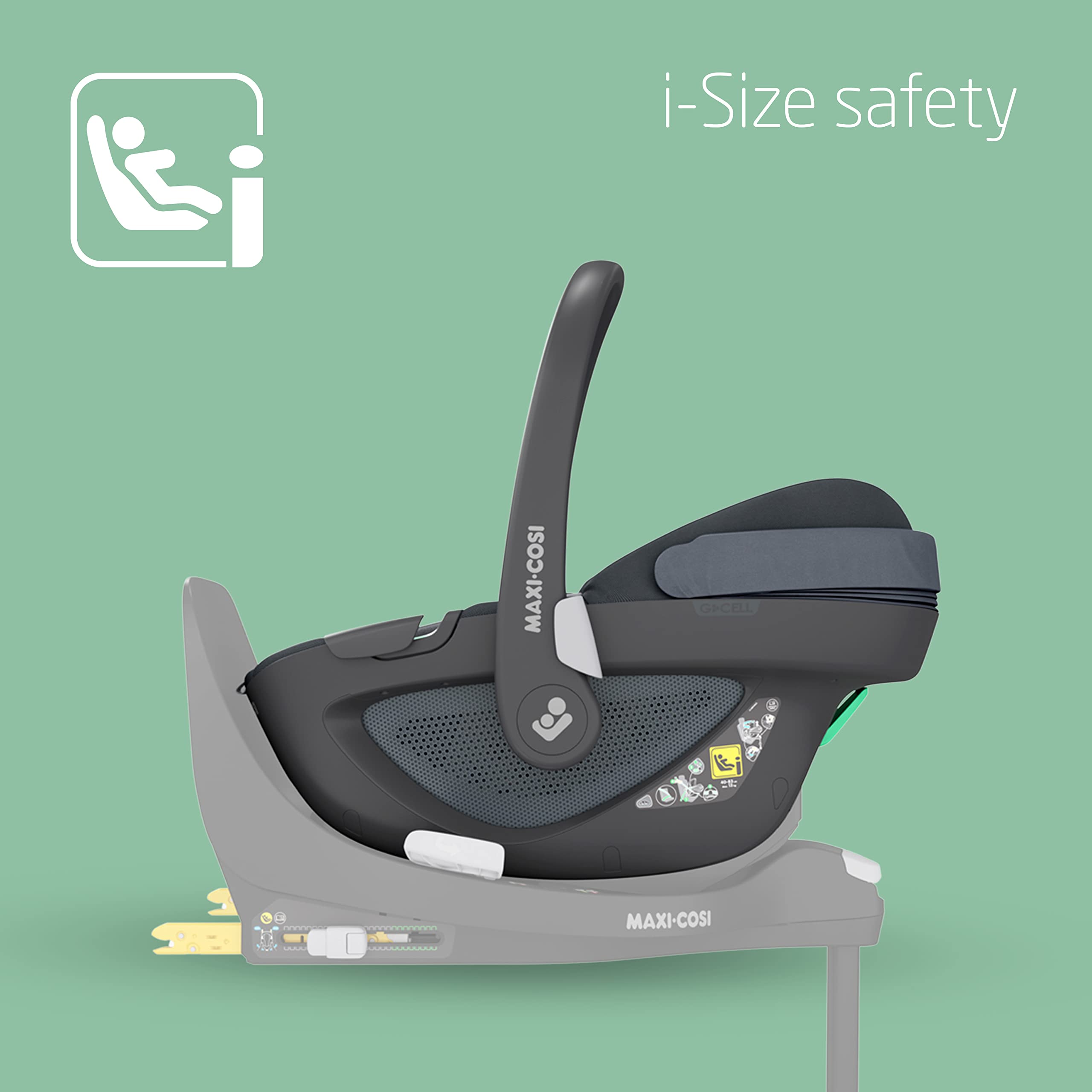 Maxi-Cosi FamilyFix 360 i-Size Base, Rotating Car Seat System, 360 Swivel ISOFIX Base, 0-4 Years (40-105 cm), One-Hand FlexiSpin Rotation, TravelSafe Rotation Control, Click & Go, Black