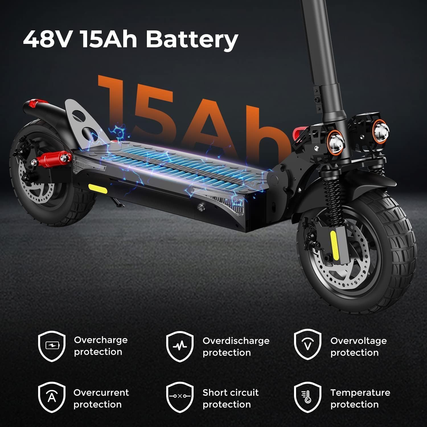 iScooter 45-80KM Range Off-road Electric Scooter,10" Tires iX4/iX7Pro Electric Scooter for Adult with APP Control, Large Capacity Battery, Multiple Speed Modes,4 Shock Suspension Fast E-Scooter