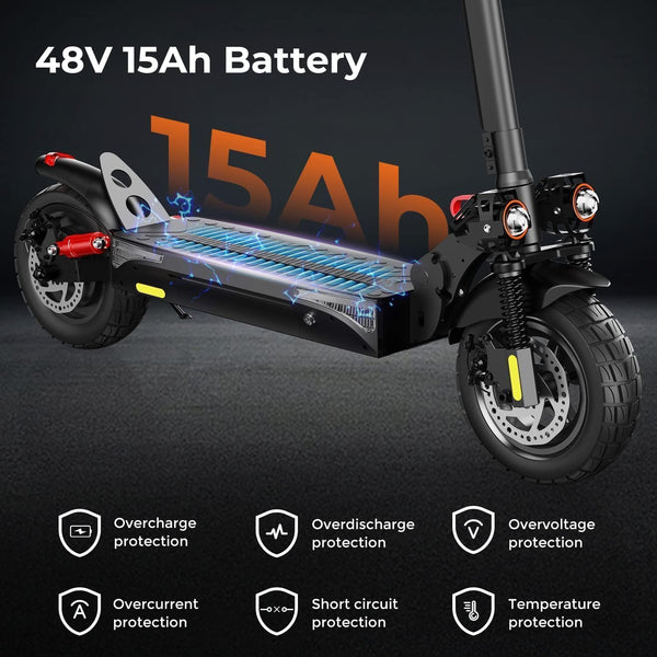 iScooter 45-80KM Range Off-road Electric Scooter,10" Tires iX4/iX7Pro Electric Scooter for Adult with APP Control, Large Capacity Battery, Multiple Speed Modes,4 Shock Suspension Fast E-Scooter