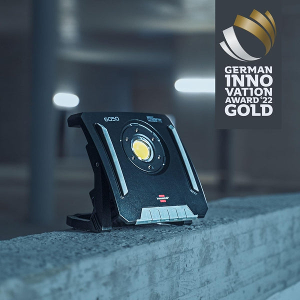 Brennenstuhl Professional Multi Battery LED Hybrid Work Light 6053 MH (60W, compatible with 18V Batteries from 11 different Manufacturers, Battery and Mains Operation, 6200lm, Engineered in Germany)