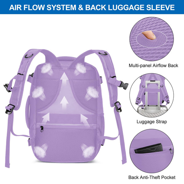 Cabin Bags 40x20x25 for Ryanair Underseat 20L Small Travel Hand Luggage Backpack Carry-ons Bag Cabin Size for Airplanes Flight Bag Travel Rucksack Fit 14 Inch Laptop with USB Charging Port-Black